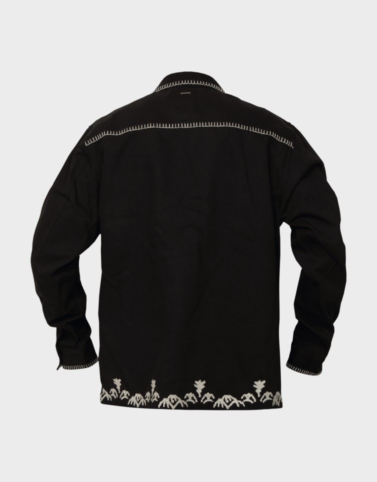 EMBROIDERED COTTON-BLEND WORKER