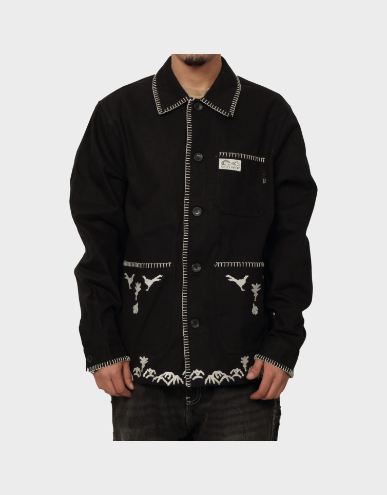 EMBROIDERED COTTON-BLEND WORKER