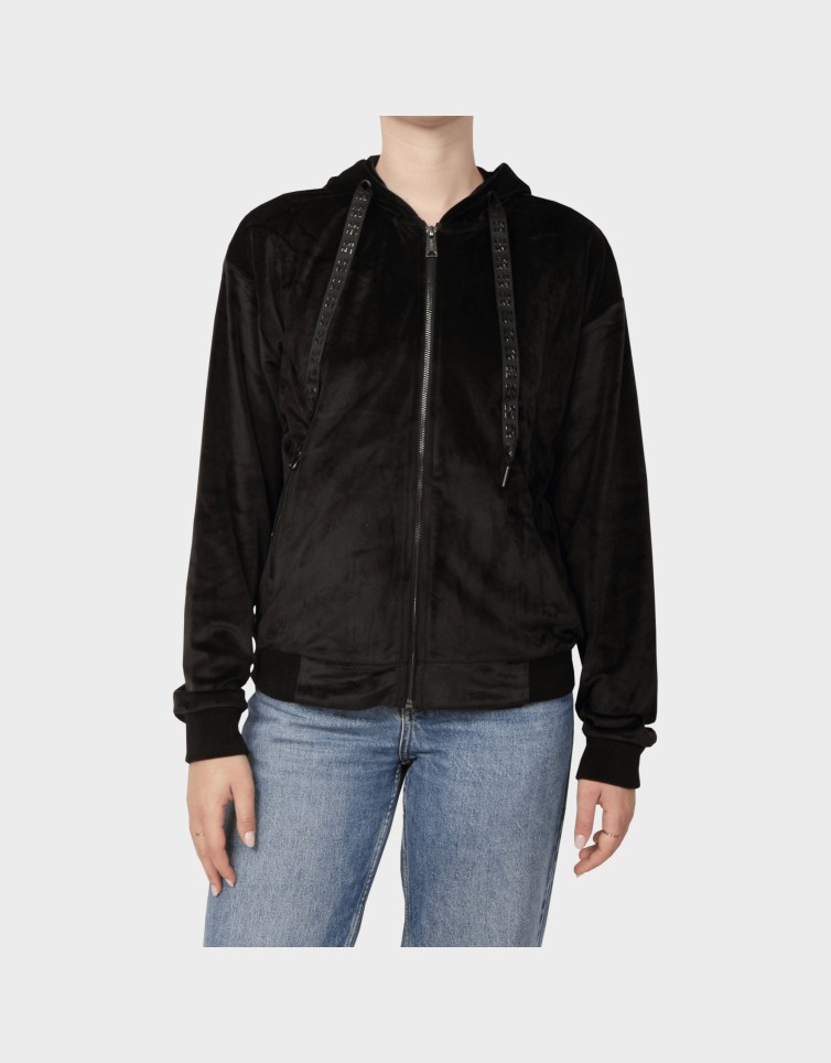 VELVET ZIP HOODIE