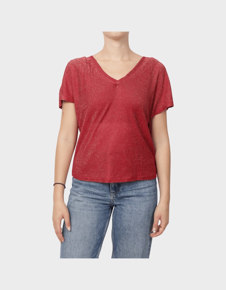 GOLDA SS V-NECK TOP