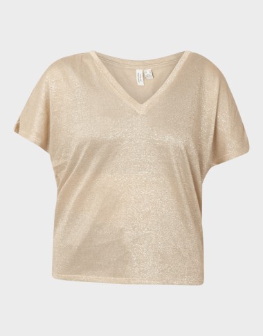 GOLDA SS V-NECK TOP