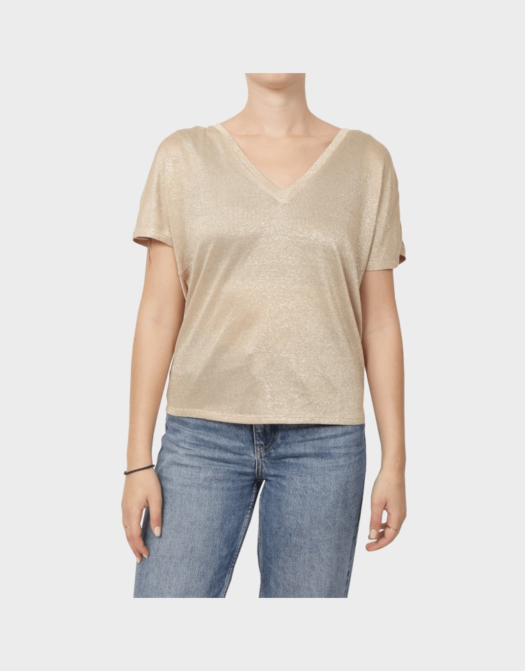 GOLDA SS V-NECK TOP