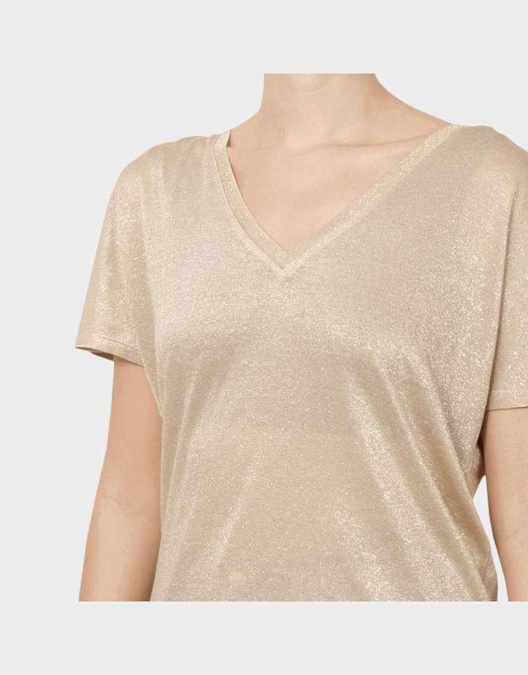 GOLDA SS V-NECK TOP