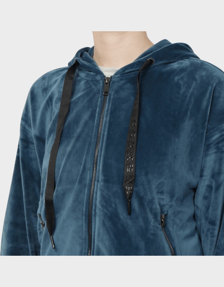 VELVET ZIP HOODIE