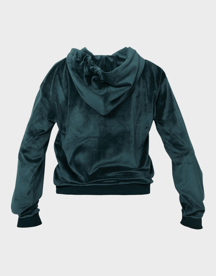 VELVET ZIP HOODIE