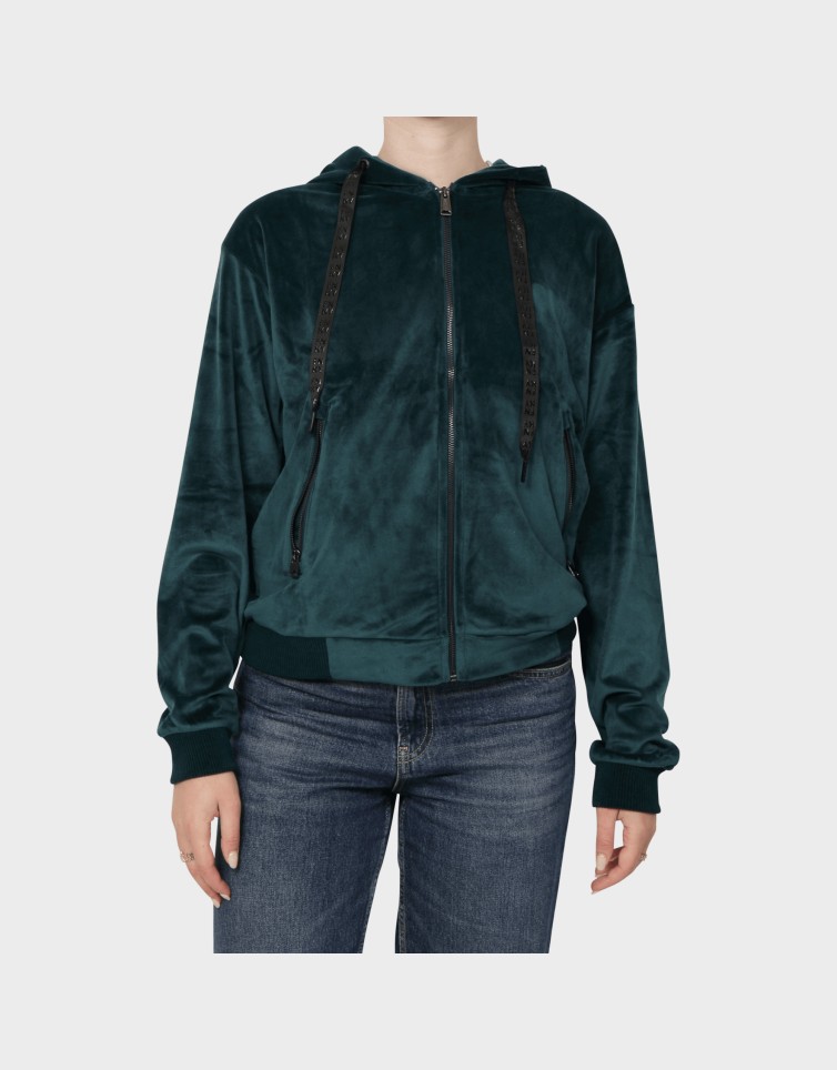 VELVET ZIP HOODIE