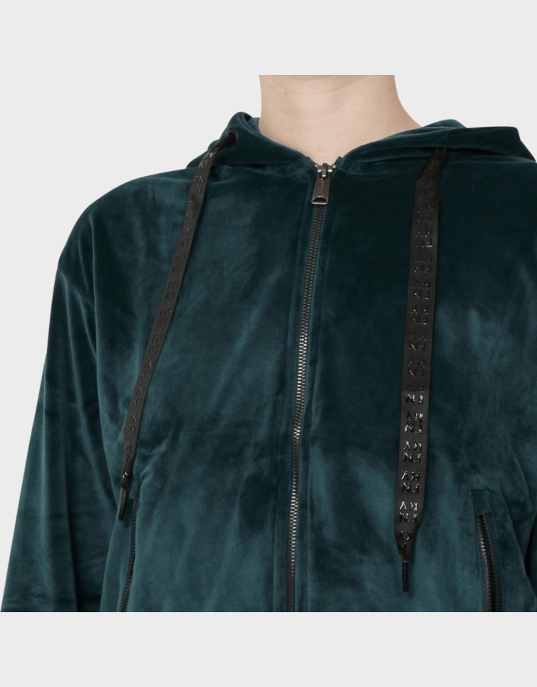 VELVET ZIP HOODIE
