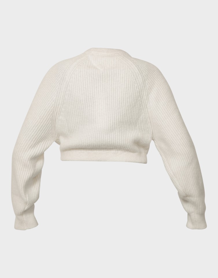 CROP BADGE SWEATER