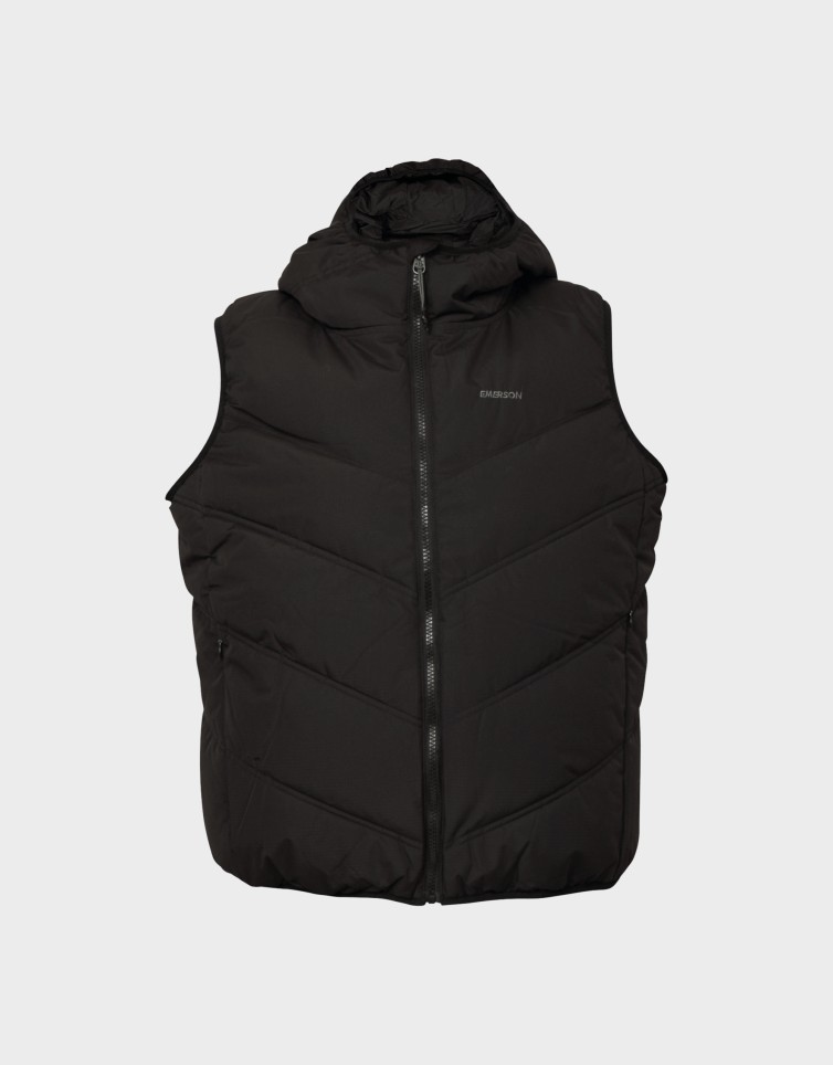 HOODED PUFFER VEST