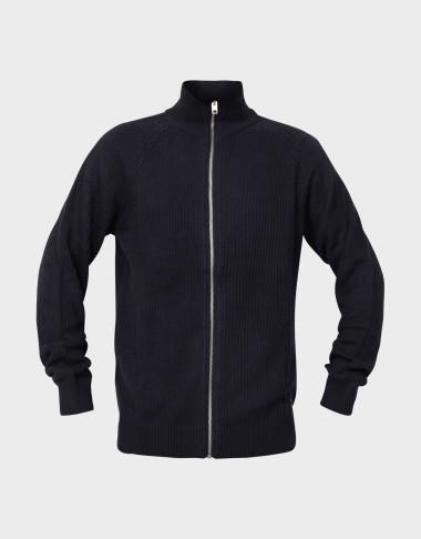 PANNEL KNIT ZIP CARDIGAN