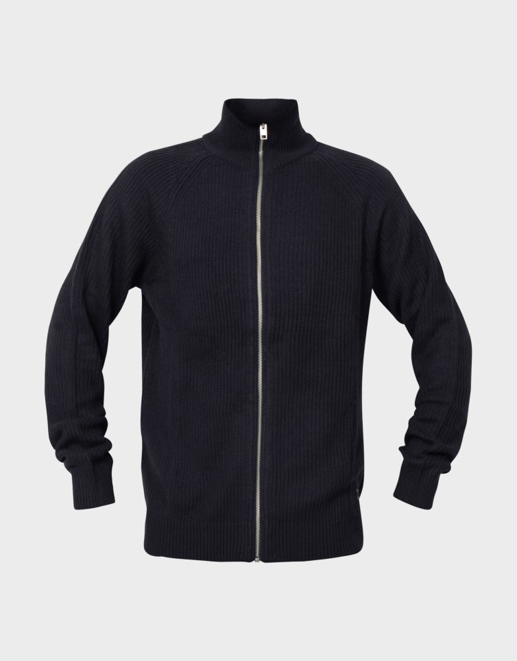 PANNEL KNIT ZIP CARDIGAN