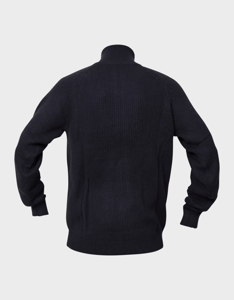 PANNEL KNIT ZIP CARDIGAN