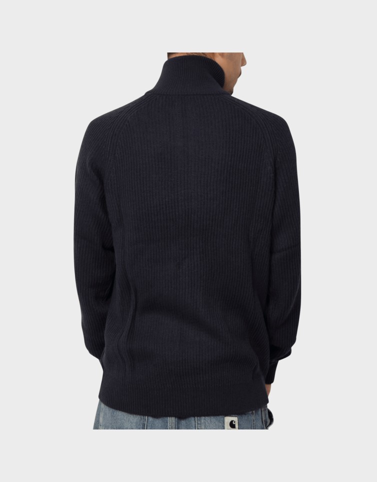PANNEL KNIT ZIP CARDIGAN