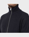 PANNEL KNIT ZIP CARDIGAN