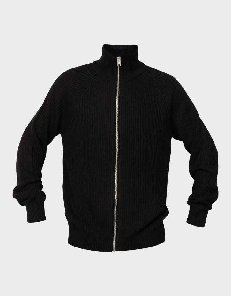 PANNEL KNIT ZIP CARDIGAN