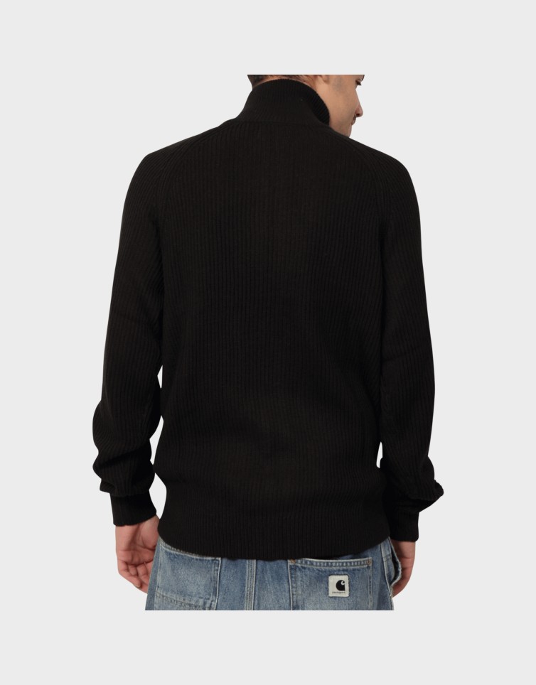 PANNEL KNIT ZIP CARDIGAN
