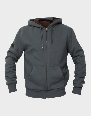 D1 BORG LINED ZIPHOOD