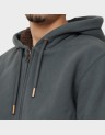 D1 BORG LINED ZIPHOOD