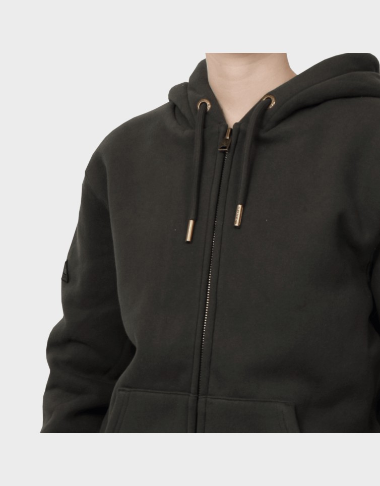 D1 BORG LINED ZIPHOOD