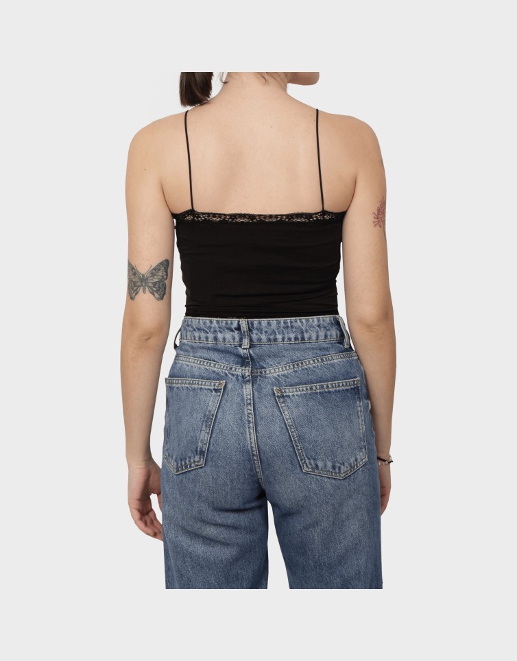 VICKY LACE SEAMLESS CROPPED TOP