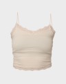 VICKY LACE SEAMLESS CROPPED TOP