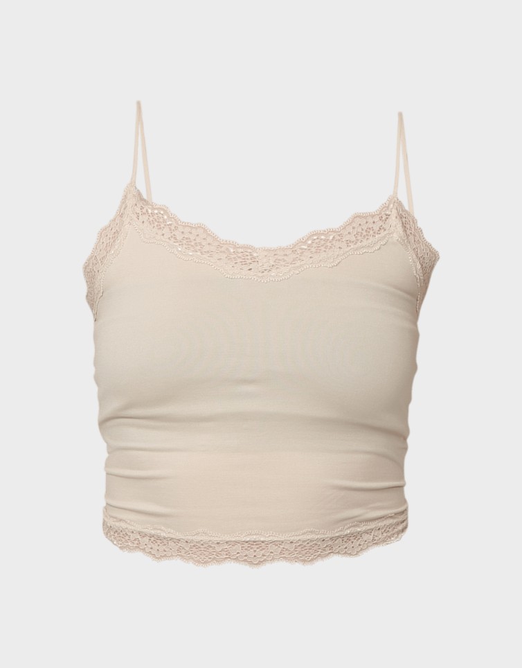 VICKY LACE SEAMLESS CROPPED TOP