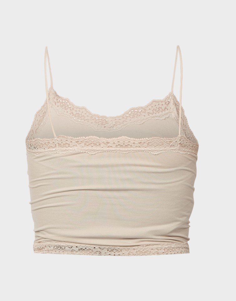 VICKY LACE SEAMLESS CROPPED TOP