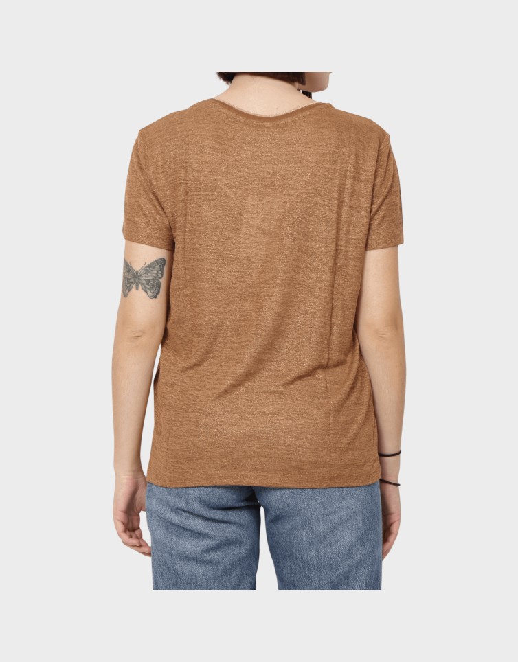 BEATRICE S/S V-NECK DETAIL TOP
