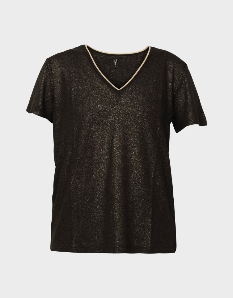 BEATRICE S/S V-NECK DETAIL TOP