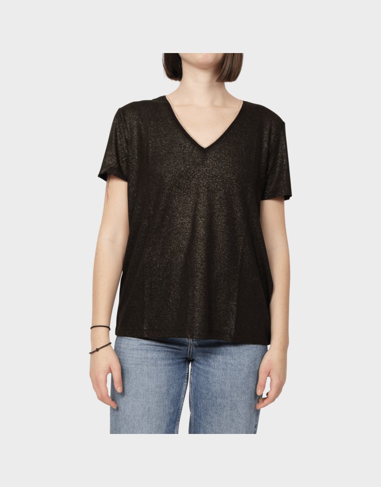 BEATRICE S/S V-NECK DETAIL TOP