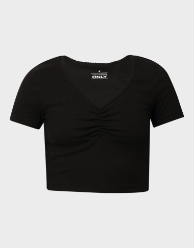 BETTY LIFE S/S SCALLOP V-NECK