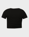 BETTY LIFE S/S SCALLOP V-NECK