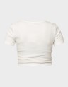 BETTY LIFE S/S SCALLOP V-NECK