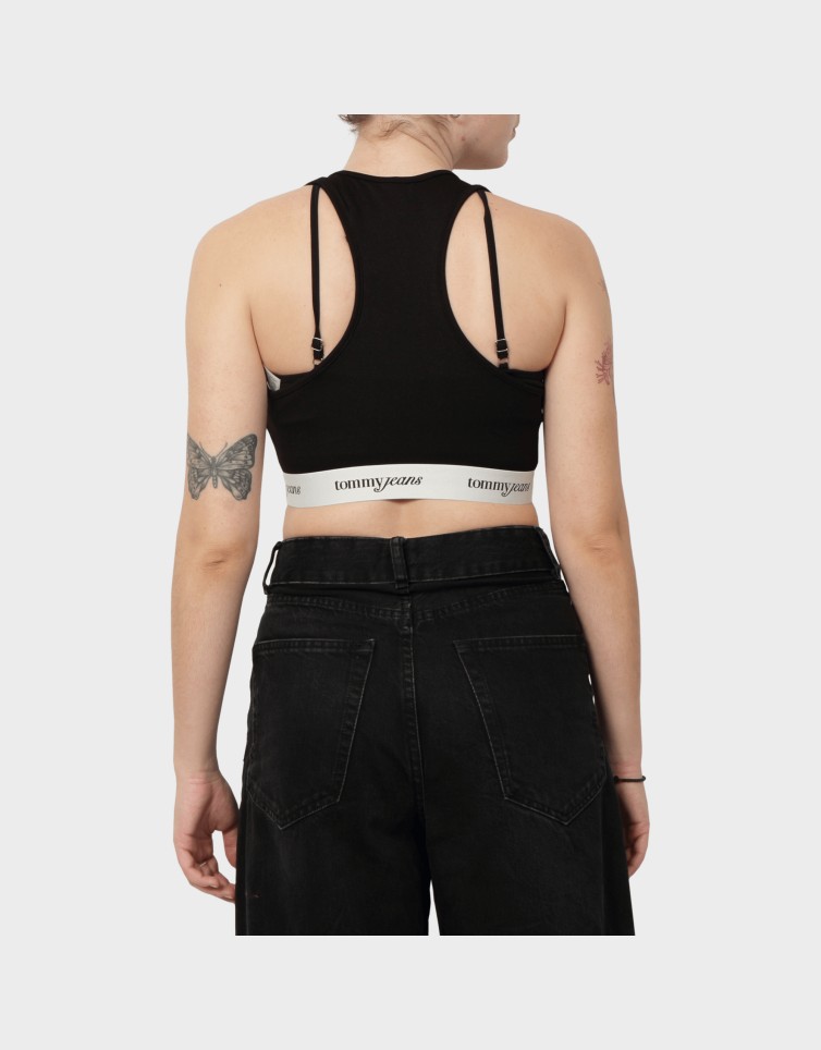 CROP TAPE BRA TOP