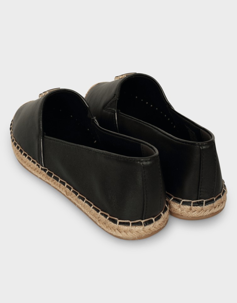 LOGO LEATHER ESPADRILLE