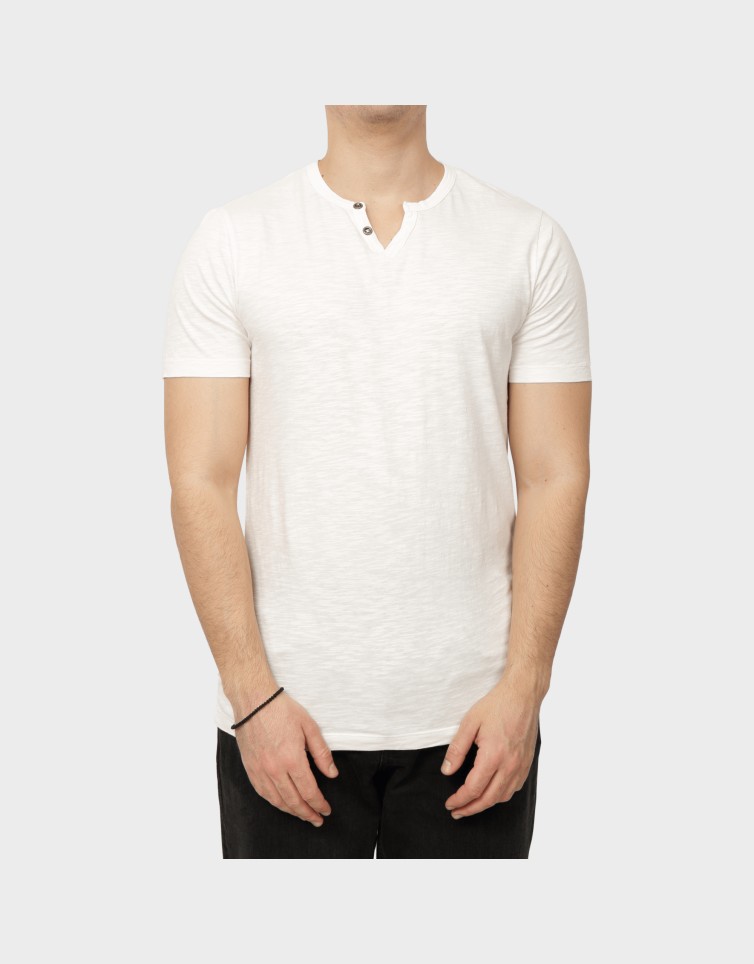 JJESPLIT NECK TEE SS NOOS