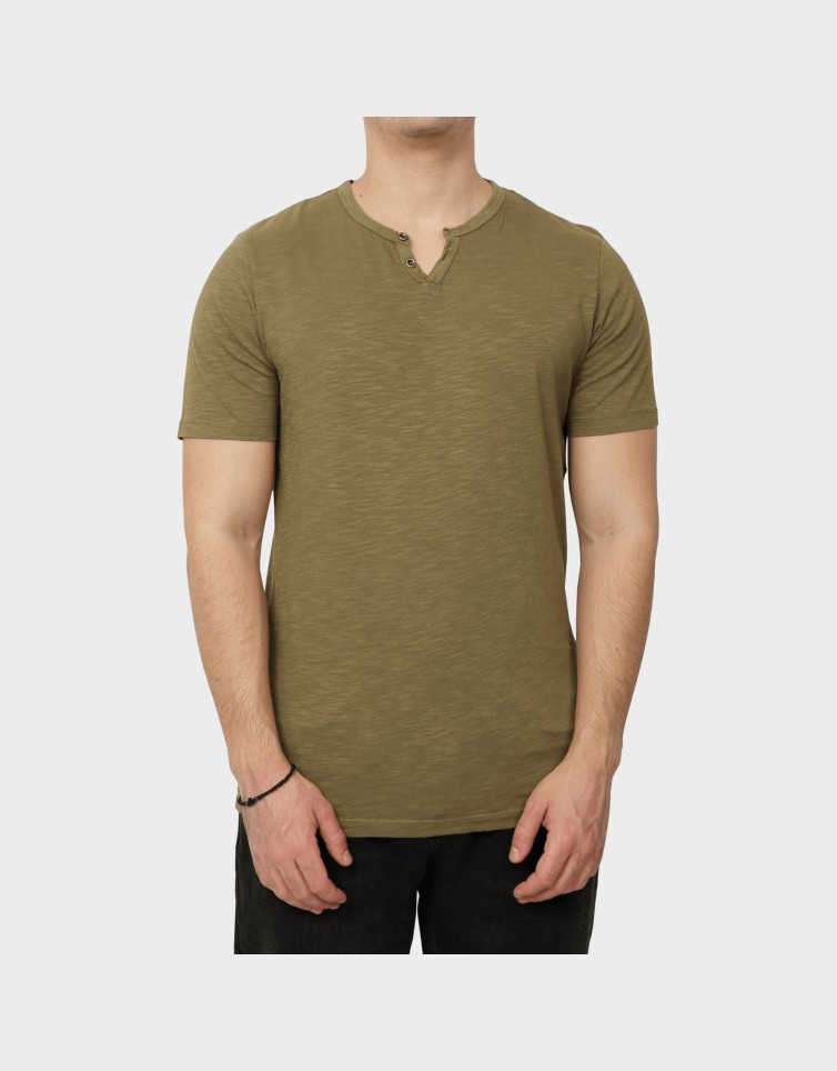 JJESPLIT NECK TEE SS NOOS
