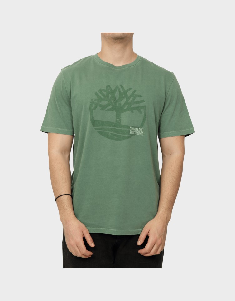 GARMENT DYE LOGO GRAPHIC TEE