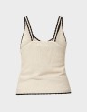 NEWLEXSUN CONTRAST SL V-NECK TOP