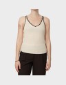 NEWLEXSUN CONTRAST SL V-NECK TOP