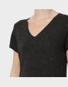 D1 STUDIOS SLUB EMB VEE TEE
