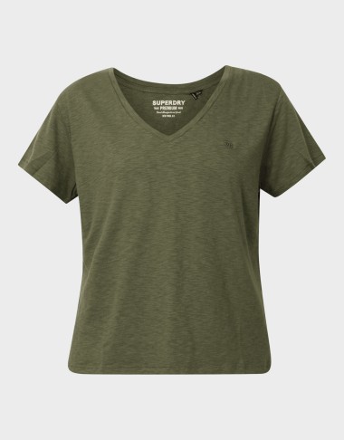 D1 STUDIOS SLUB EMB VEE TEE