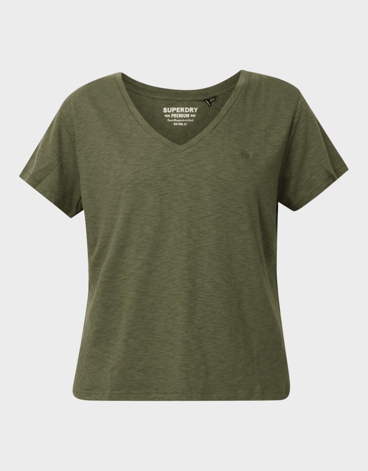 D1 STUDIOS SLUB EMB VEE TEE