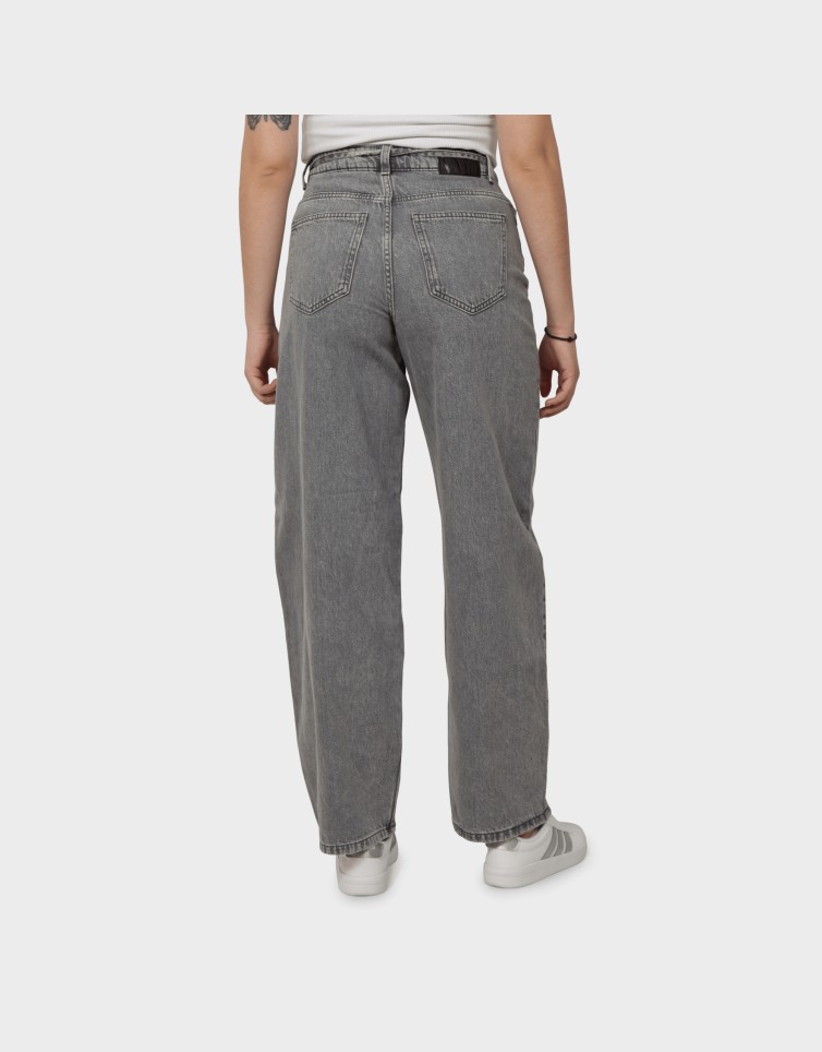 ESTELLE HR BARREL DENIM BELT JEANS