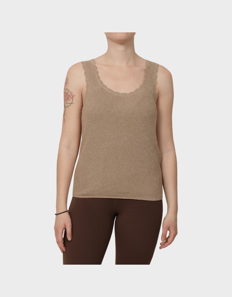 LEXIE SHINE SL U-NECK TOP