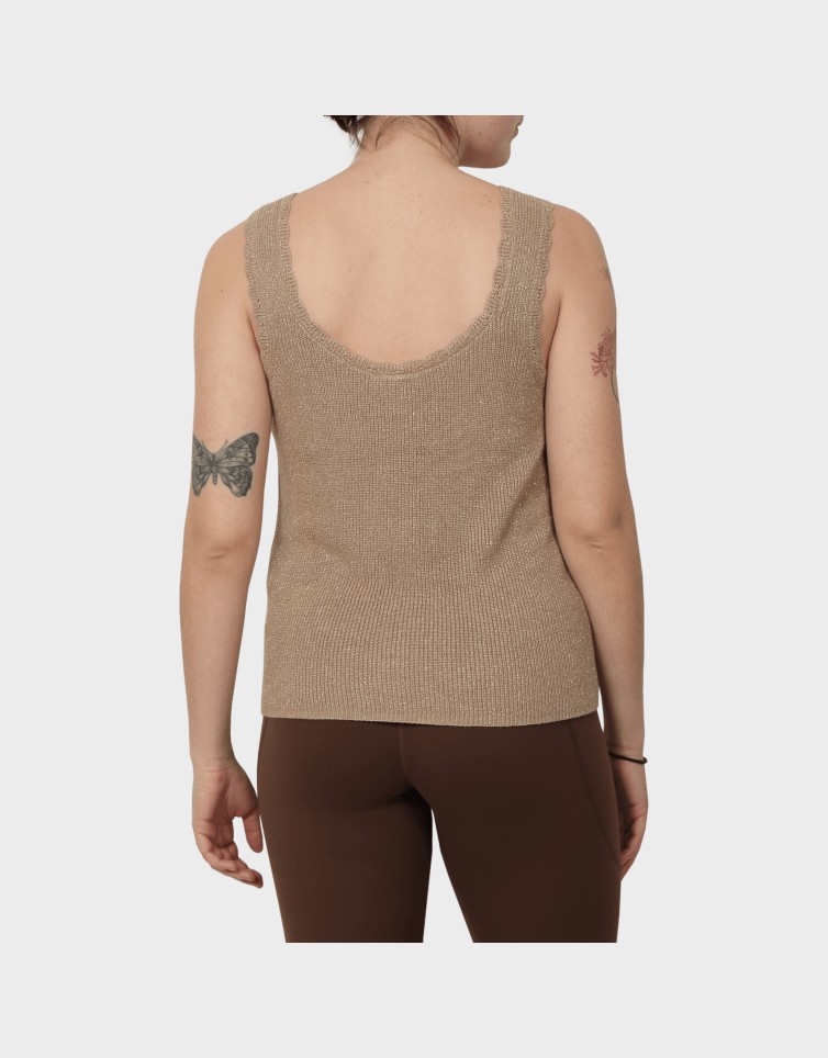 LEXIE SHINE SL U-NECK TOP
