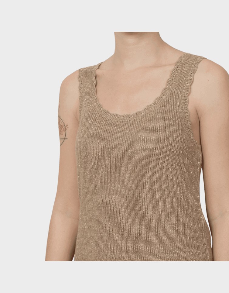 LEXIE SHINE SL U-NECK TOP
