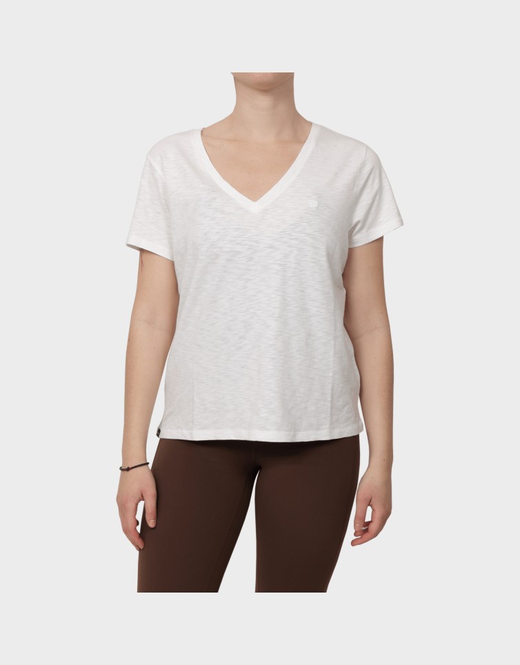 D1 STUDIOS SLUB EMB VEE TEE
