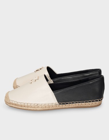 LOGO LEATHER ESPADRILLE
