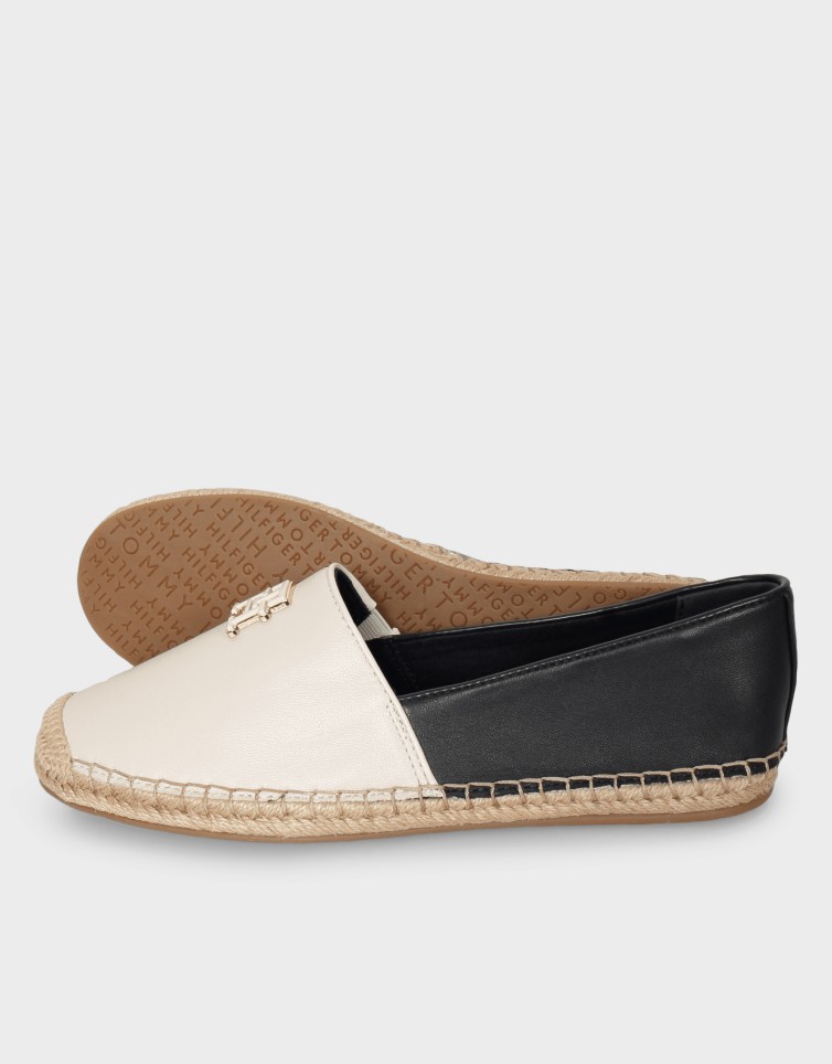 LOGO LEATHER ESPADRILLE